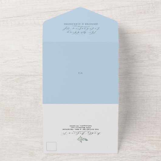 Rustikale Blütencreme All In One Einladung (Außenbereich)