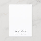 Rustikale Blütendrainenkarte Visitenkarte (Rückseite)