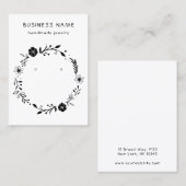 Rustikale Blütendrainenkarte Visitenkarte (Vorne/Hinten)