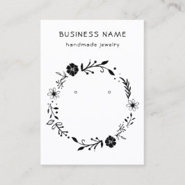 Rustikale Blütendrainenkarte Visitenkarte