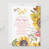 Rustikale Blütendusche Einladung (Vorderseite)