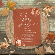 Rustikale Blütendusche Herbst Baby