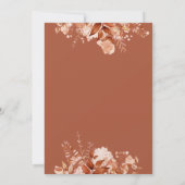 Rustikale Blütendusche Herbst Baby Einladung (Rückseite)