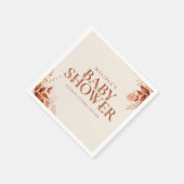 Rustikale Blütendusche Herbst Baby Serviette (Ecke)