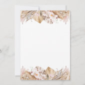 Rustikale Blütendusche lädt ein | Neutral Boho Einladung (Rückseite)