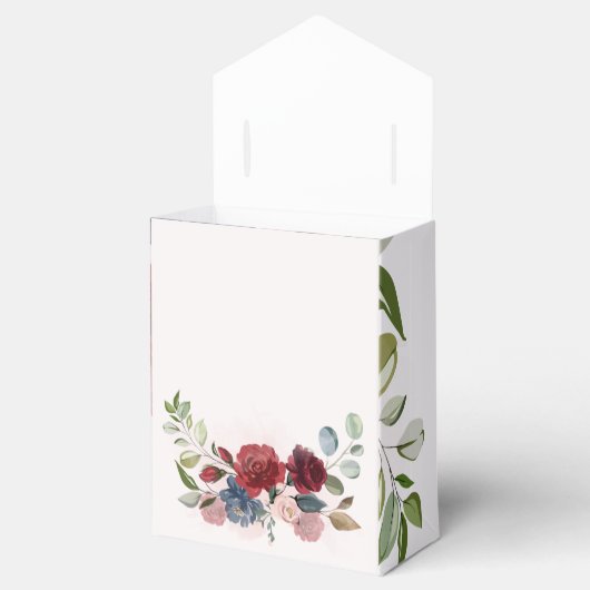 Rustikale Blütendusche speziell für Burgund Geschenkschachtel (Geöffnet)