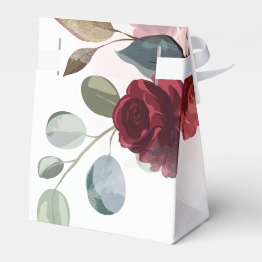 Rustikale Blütendusche speziell für Burgund Geschenkschachtel (Rückseite)