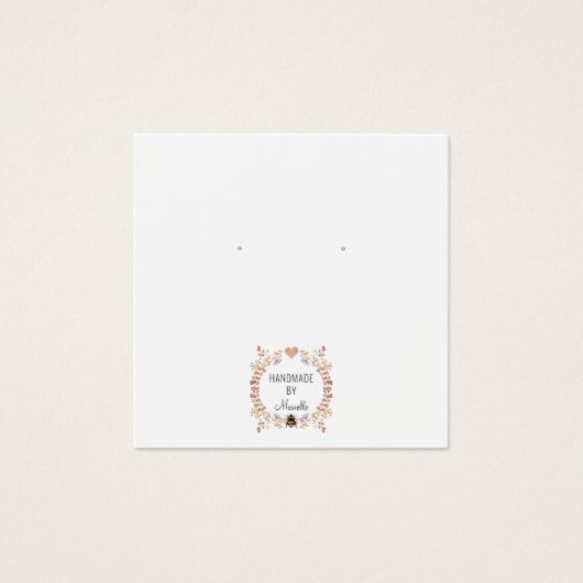 Rustikale Blütenerringerverschlusskarte (Vorderseite)