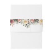 Rustikale Blütenfall-Blume und Hochzeit im Grünen Einladungsbanderole (Rückseitenbeispiel)