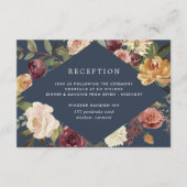 Rustikale Blütenfarbe Blumenzellenempfehlung Begleitkarte (Vorderseite)