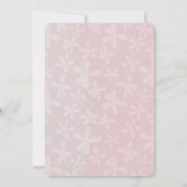 Rustikale Blütenfarbe Rosa Einladung zur Hochzeit (Rückseite)