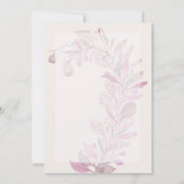 Rustikale Blütenfarbe Wasserfarbe Handgestrichen Einladung (Rückseite)