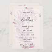 Rustikale Blütenfarbe Wasserfarbe Handgestrichen Einladung (Vorne/Hinten)