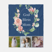 Rustikale Blütengotthöhe Mama Mütter Tag Foto Fleecedecke (Vorderseite)