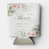 Rustikale Blütengrün Bläschen Babydusche Dosenkühler (Vorderseite)