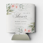 Rustikale Blütengrün Bläschen Babydusche Dosenkühler (Rückseite)