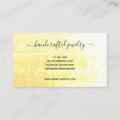 Rustikale Blütenherbst Boho Bohemische Chic-Blume Visitenkarte (Rückseite)