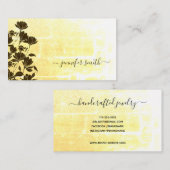 Rustikale Blütenherbst Boho Bohemische Chic-Blume Visitenkarte (Vorne/Hinten)