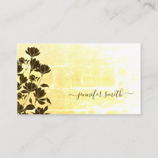 Rustikale Blütenherbst Boho Bohemische Chic-Blume Visitenkarte (Vorderseite)