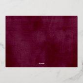 Rustikale Blütenhochzeit Folieneinladung (Rückseite)