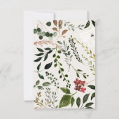 Rustikale Blütenhochzeit R.S.V.P RSVP Karte (Rückseite)