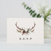 Rustikale Blütenhochzeit R.S.V.P RSVP Karte (Stehend Vorderseite)