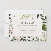 Rustikale Blütenhochzeit R.S.V.P RSVP Karte (Rückseite)