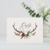 Rustikale Blütenhochzeit R.S.V.P RSVP Karte (Stehend Vorderseite)