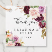 Rustikale Blütenhochzeit und botanische Foliage Geschenkanhänger (Vorderseite)