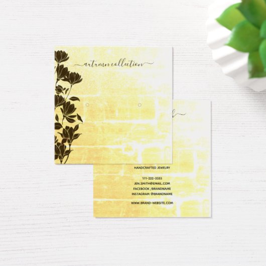 Rustikale Blütenkarte Boho Ohrstöcke (Schreibtisch)