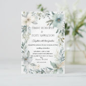 Rustikale Blütenkarte und RSVP-Karte für Minimalis RSVP Karte (Stehend Vorderseite)