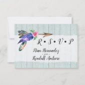 Rustikale Blütenkuh — Bohemische Hochzeit — RSVP (Rückseite)