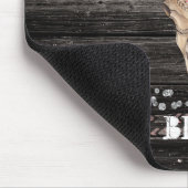 Rustikale Blütenkuh Skull Boho Chic Glam Silver Wo Mousepad (Ecke)