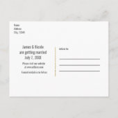 Rustikale Blütenkuh Skull Boho Chic Save the Date Ankündigungspostkarte (Rückseite)