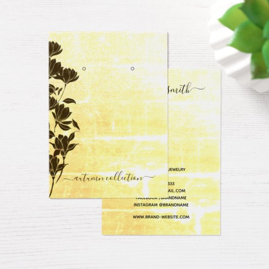 Rustikale Blütenmelokarte Boho Ohrringe (Schreibtisch)