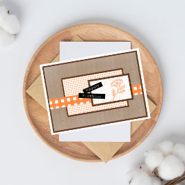 Rustikale Blütenorose Karte