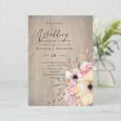 Rustikale Blütenpink-Blütenhochzeit (Stehend Vorderseite)