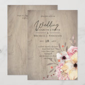 Rustikale Blütenpink-Blütenhochzeit (Vorne/Hinten)