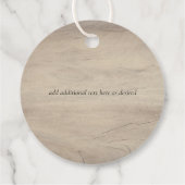 Rustikale Blütenpink-Blütenhochzeit Geschenkanhänger (Rückseite)