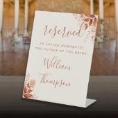 Rustikale Blütenpracht reserviert für Vatermütterl Sockelschild