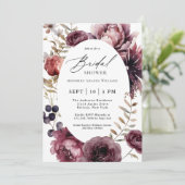 Rustikale Blütenreichweite Weibliches Brautparty Einladung (Stehend Vorderseite)
