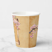 Rustikale Blütenrolle Cherry Blossom Hochzeit Pappbecher (Links)
