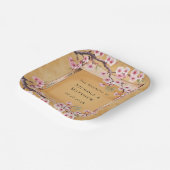 Rustikale Blütenrolle Cherry Blossom Hochzeit Pappteller (Gewinkelt)