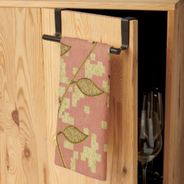 Rustikale Blütenschinken Mit Monogramm Geschirrtuch