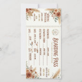 Rustikale Boarding Pass Save-the-Date Hochzeitskar Save The Date (Vorderseite)