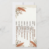 Rustikale Boarding Pass Save-the-Date Hochzeitskar Save The Date (Rückseite)