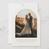 Rustikale Bogen-Hochzeitseinladung Einladung (Rückseite)