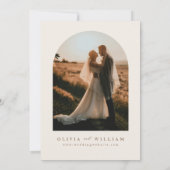 Rustikale Bogen-Hochzeitseinladung Einladung (Rückseite)