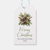 Rustikale Bohemian einfache Weihnachtsgeschenkkart Geschenkanhänger (Vorderseite)