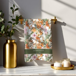 Rustikale bohemianische Weihnachtszeit Geschirrtuch